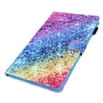 thumbnail image 6 of SaniMore Wallet Case for Samsung Galaxy Tab A9 Plus Case 12.4" 2023 SM-X810/X816/X818, PU Leather Auto Wake/Sleep Card Holder Kickstand Anti-slip Strip Shockproof TPU Fashion Cover, Colorful Diamond, 6 of 8