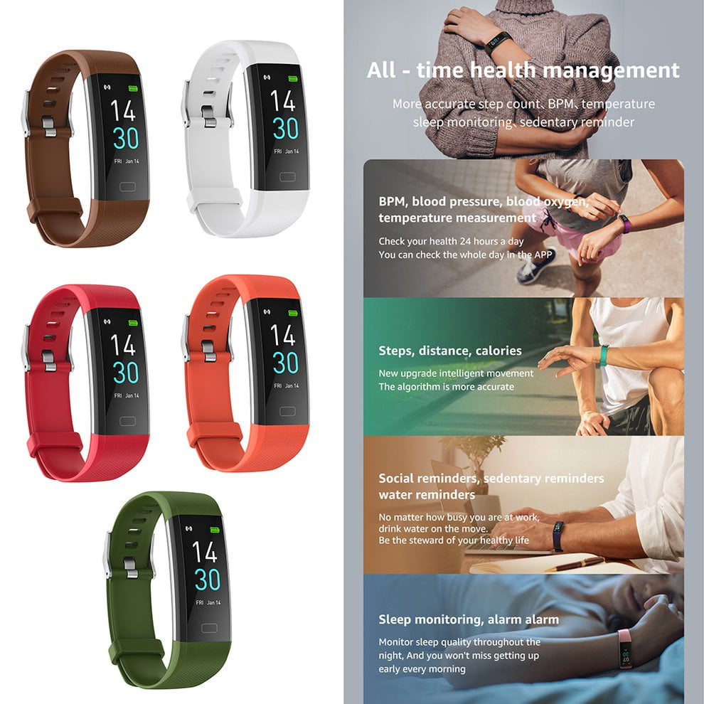 smart watch fitness tracker Runmifit S5 Smartwatch Health Monitor Band Smartwatches White Smart Watch White Walmart