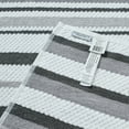 thumbnail image 2 of BenJara Nyx 6pc Soft Cotton Towel Set, Striped, White, Dark Gray By The Urban Port, 2 of 4