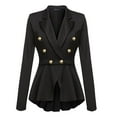 thumbnail image 2 of Meichang Women Blazers Dress Fashion Casual Solid Double Breasted Jacket Long Sleeve Suit Work Office Outfit Fashion Dressy, 2 of 6
