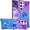 Purple Blue, variant on for Samsung Galaxy S25 Ultra (Not S25) Quicksand Case with Ring Kickstand, Girls Women Bling Cute Glitter Flowing Liquid Floating Sparkle Cover for Samsung Galaxy S25 Ultra. JB-Pink Green