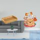 thumbnail image 2 of Reloj de pared con cesta de fruta tejida con forma de gato, cuenco para servir aperitivos, decoración colgante silenciosa para niños, oficina, dormito, 2 of 8