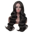 thumbnail image 3 of SUCS Women's Black Curly Head Set Wavy Curly Wig Can Be Straightened and Bent, 3 of 5