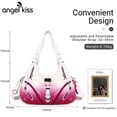 thumbnail image 2 of Angelkiss Hobo Shouder Purses for Women Crossbody Bag with Adjustable Long Straps Ultra Soft with Multiple Pockets, 2 of 5
