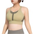 thumbnail image 3 of Xfvqtps Large Size Sports Bra for Women Standard Strap Padded Yoga Athletic Exercise Bras High Impact Sports Bra for Large Breasts Green, 3 of 4