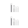 thumbnail image 2 of Injueey Palillo de de acero inoxidable 304 para viajes al aire libre, palillo de limpieza de dientes, barbacoa desmontable, tenedor de fruta para 5PCS 2piezas Injueey CBP259788, 2 of 6