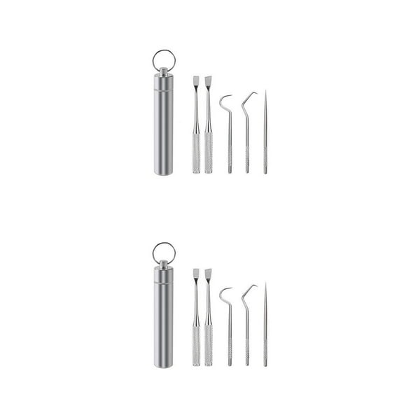 Matsuzay Palillo de Limpieza de de viaje Selección Barbacoa Fruta Tenedor Reutilizable Lavable Multifuncional Flosser Flosser con 5PCS 2piezas Matsuzay CBP259788