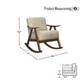 thumbnail image 6 of OakvillePark Hamilton Fabric Upholstered Rocking Chair, Light Brown, 6 of 7
