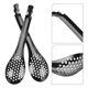 thumbnail image 2 of 2 cucharas ranuradas pequeñas de acero inoxidable, cucharas ranuradas portátiles para servir, 2 of 7