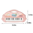 thumbnail image 3 of Pink Mini Keyboard Toy Sound Light Features Portable Music Learning Activity, 3 of 8