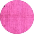 thumbnail image 1 of Ahgly Company Indoor Round Abstract Pink Modern Area Rugs, 7' Round, 1 of 4