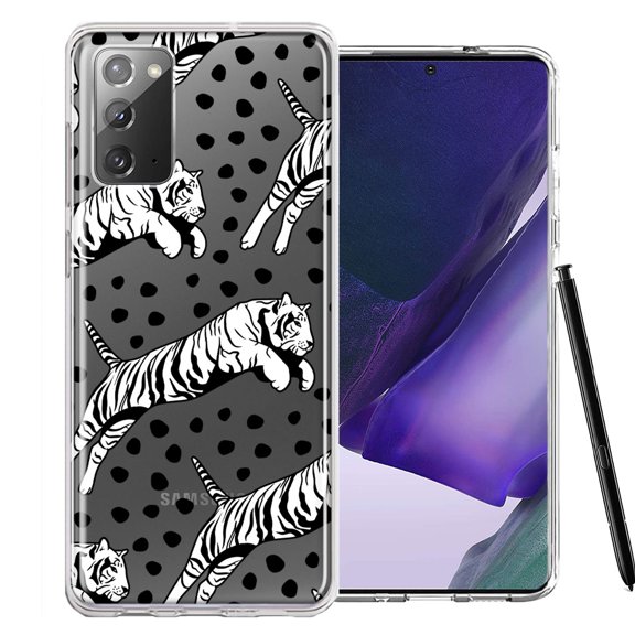 MUNDAZE For Samsung Galaxy Note 20 Tiger Polkadots Design Double Layer Phone Case Cover