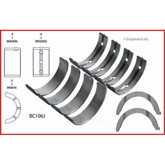 Enginetech BC106J.75 Engine Full Crankshaft Main Bearing Set