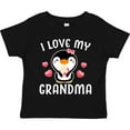 thumbnail image 3 of Inktastic I Love My Grandma with Cute Penguin and Hearts Girls Toddler T-Shirt, 3 of 5