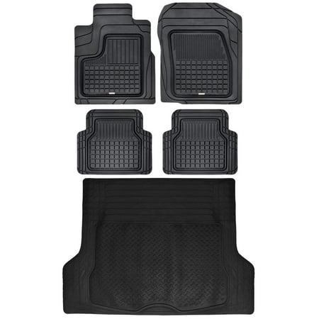 Motor Trend Bb210 B3 Black Performance Plus Rubber Car Floor Mats