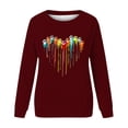 thumbnail image 4 of Meichang Chandails en Molleton pour Femmes Mignon Graphique Pull Col Rond Manches Longues Coupe Ample Chandails en Molleton Couleur Unie Automne Sans Capuche, 4 of 4