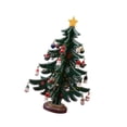 thumbnail image 2 of Adorno para árbol de Navidad, mini regalo de madera para festivales, decoración de escritorio con estrella Verde grande, 2 of 9