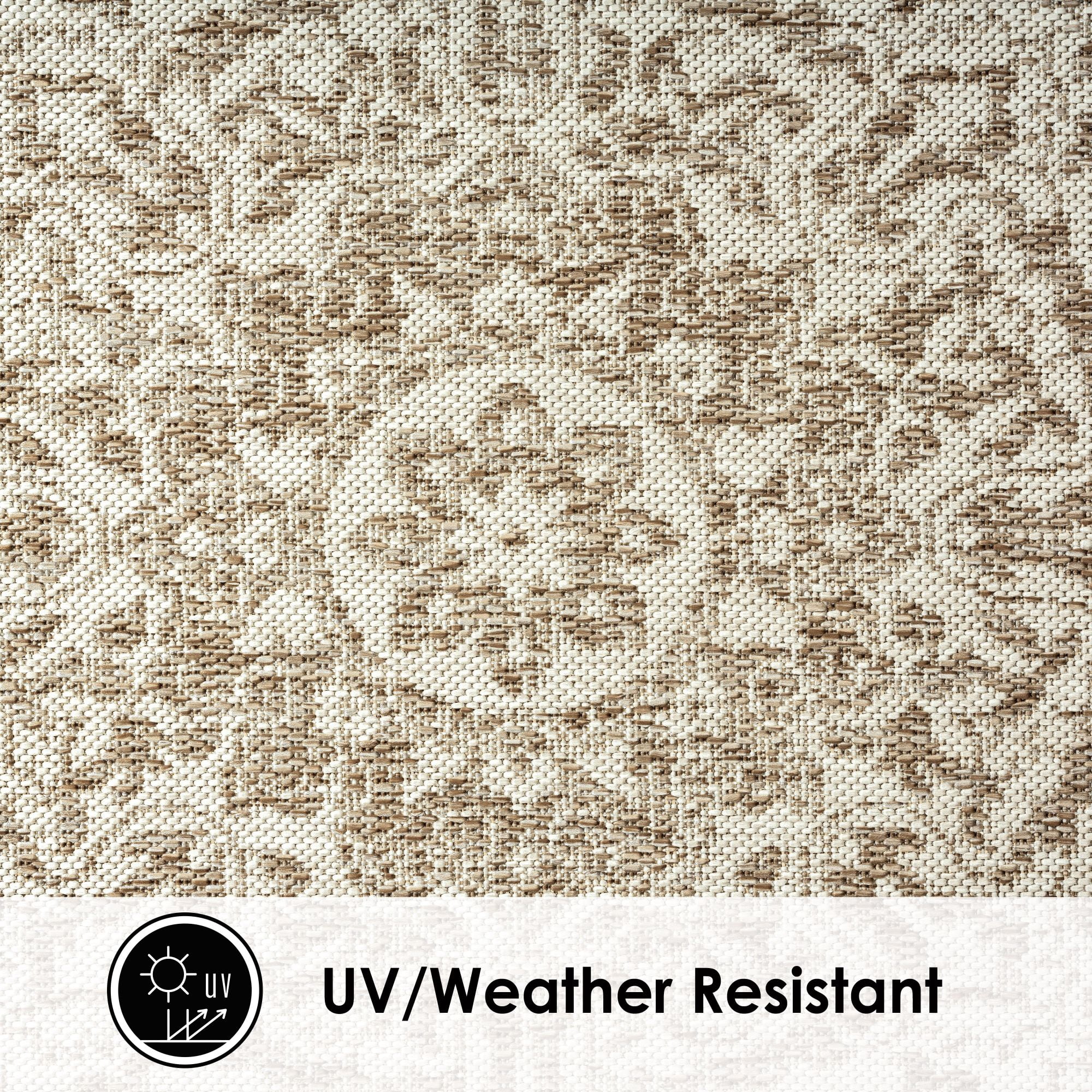 Nicole Miller New York Patio Country Azalea Transitional Medallion Indoor/Outdoor Area Rug, Taupe/Ivory , 5'2"x7'2"