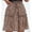 Brown, variant on Herrnalise Womens High Waist Polka Dot Pleated Skirt Fashion Women Casual Print Ruffles A-Line Pleated Lace Up Bandage Short SKirt