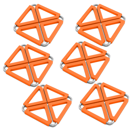 

Compact and Cute Design: Collapsible Cross Silicone Pot Holder in Environmental Style - Orange