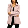 thumbnail image 6 of Cmfcve Women's Rain Jacket Lightweight Outdoor Travel Hooded Waterproof Windbreaker Mid-Length Hiking Raincoat, 6 of 9