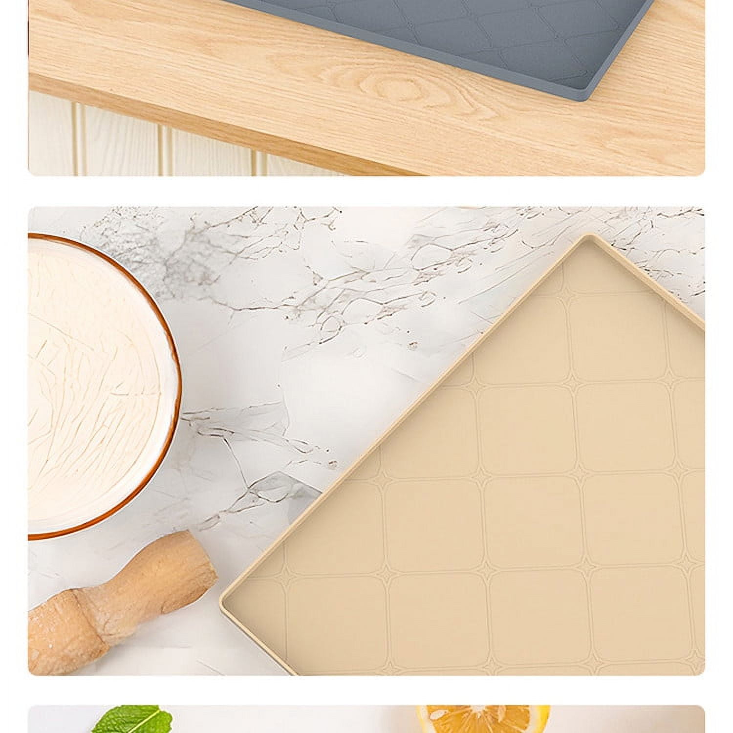Ikohbadg Under Sink Mat for 36" Cabinets, Leak Proof Drainage and Thermal Insulation Mat, Slip Resistant, Easy to Clean Storage Tray for Kitchen and Bathroom Cabinets