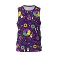 thumbnail image 2 of Easygdp Mardi Gras and Donuts Men's Mesh Basketball Jersey Quick Drying Sleeveless Shirts Fitted Muscle Tank Tops Sport Round Neck T-Shirt - XX-Large, 2 of 9
