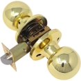thumbnail image 1 of Entry Door knob with Lock  One Key-Way Entrance Door Knob Entry with Key Handle   Ball (Entry with Key  Polished Brass), 1 of 7