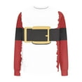 thumbnail image 4 of Feancey Prime Sales Mens Funny Christmas Sweatshirt Oversized Long Sleeve Crewneck Pullover Santa Claus Print Sweatshirts 2025 Holiday Casual Xmas Gifts White XL, 4 of 5