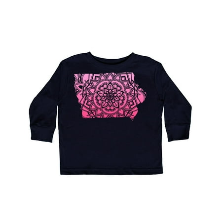 

Inktastic Iowa Silhouette Mandala Gift Toddler Boy or Toddler Girl Long Sleeve T-Shirt