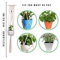 thumbnail image 4 of Injueey Colgador de macramé hecho a mano para plantas, flor/colgador de macetas para decoración de pared, patio, jardín, decoración para sala de Jardín y Patio No.15 Injueey HA001777-15, 4 of 6