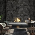thumbnail image 3 of Brick And Stone Textured Wallpaper, Embossed Wallcovering Roll: 41.7”W x 614”H- 177.80 sq ft, 3 of 5