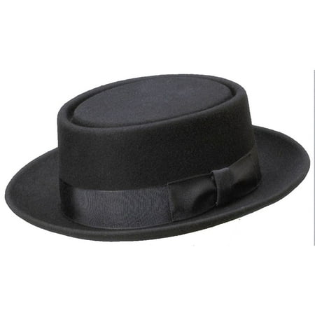 Deluxe Felt Heisenberg Pork Pie Black Hat