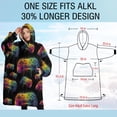 thumbnail image 4 of Oversized Wearable Blanket Hoodie,Colorful Controllers Games Black Pattern Sherpa Blanket Hoodie with Super Pockets,Super Warm Fuzzy Pullover for Women & Men, 4 of 6