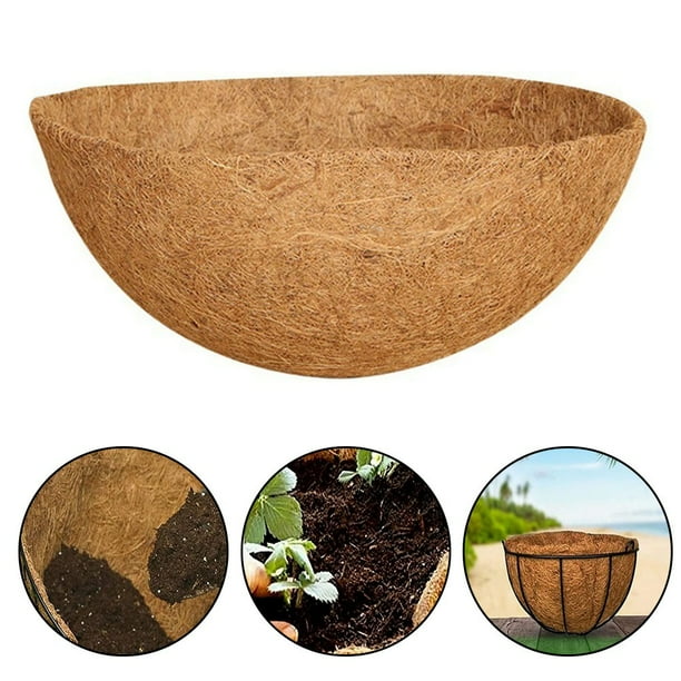 Lot De 3 Doublures Fibre De Coco Pour Paniers Suspendus 35,6 Cm – Naturelles, Écologiques Et Excellente Rétention D'Eau