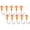Orange, variant on Eagle Claw Lazer Sharp Pro-V Ball Head Jigs, Fishing Hooks, Pink, 1/8 oz., 10 Pack