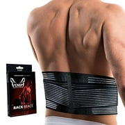 Venom Lumbar Back Brace Compression Belt - Elastic Support & Adjustable Dual Straps, Lower Back Pain, Spasm, Strain, Herniated Disc, Sciatica, Scoliosis, Disc Bulge, Lifting, Men, Women (XL)