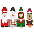thumbnail image 2 of Matsuzay 1 Juego de almohadillas para pies de inodoro, tapa de asiento, adornos navideños, cubierta de asiento de inodoro de Papá Noel feliz y Kits de decoración para fiestas Juego de inodoro Elk, 2 of 6
