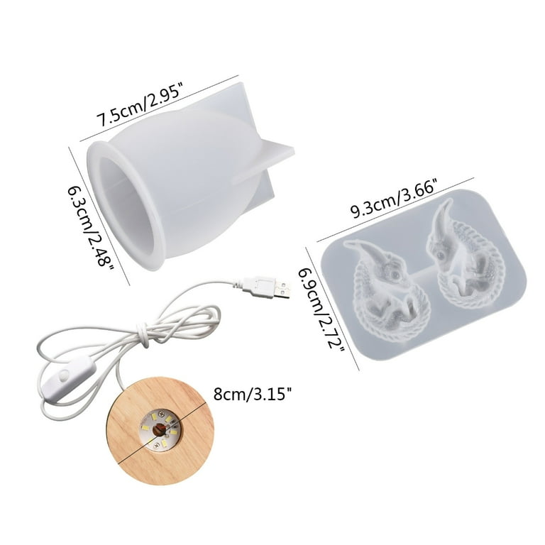 Aazon.co: HyzaPhix 3D Dinosaur Silicone Olds For Epoxy Resin, Dino