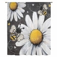 thumbnail image 2 of Daisy Bee Sheer Curtains 72 Inches Long, Summer Botanical Farmhouse Flower Plants Light Filering Curtains, Breathable Simi Curtain Privacy Drapes for Living Room Bedroom Lightweight Window Treatment, 2 of 9