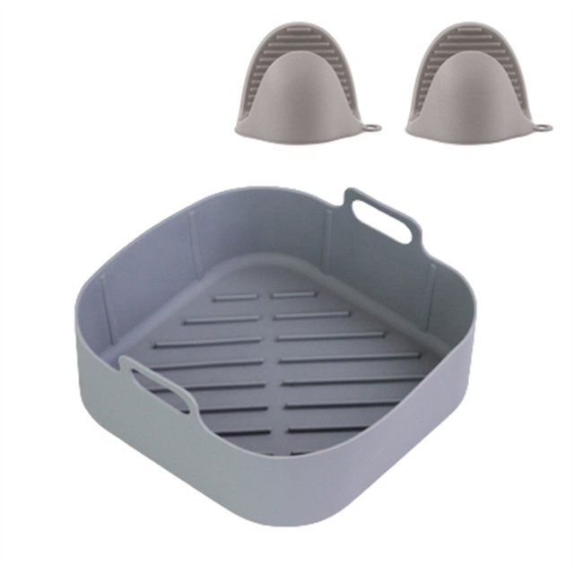 TRKIYQC Almohadillas de silicona para freidora de aire, forro de silicona para freidora de aire de grado alimenticio, fácil de limpiar, accesorios pae, cesta de freidora de aire reutilizada TRKIYQC casual
