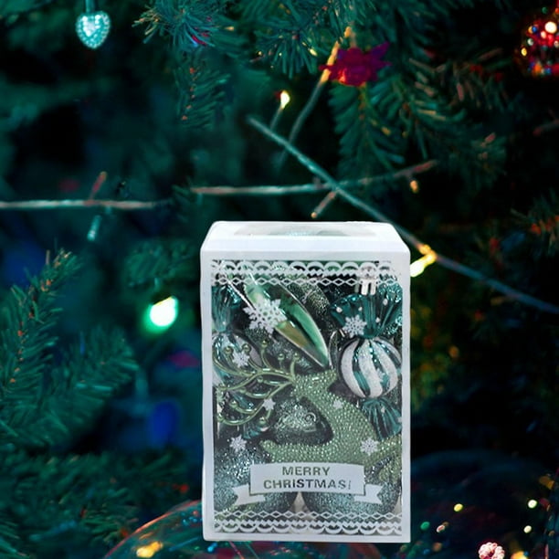 22 Uds. de bolas de Navidad, decoración DIY, suministros de Navidad, colgante de alce, adornos colgantes para vacaciones, hogar, compromiso, Verde BLESIY Colgantes Bolas