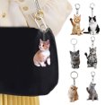 thumbnail image 2 of Visland Porte-Clés en Forme de Chat Dessin Animé 2D Acrylique Charme de Chat Porte-Clés Polyvalents Accessoire de Charme de Sac, 2 of 8