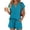 1# Blue, variant on 2 Piece Short Sets for Women Henley Summer 2026 Lounge Spring Beach Airport Travel Vacation Outfits Matching Sweatsuit Mint Green M