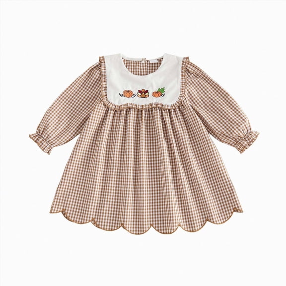 Gubotare Toddler Girl Clothes Toddler Vintage Floral Girls Strap Dress Summer Casual Tea Party Beach Sundress 2T 3T (Brown,2-3 Years)