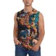 thumbnail image 1 of Fotbe Whimsical Animal Spiral Men's Camiseta sin Mangas Estampada para Hombres, Playera Casual para Gimnasio, Entrenamiento, Playa-XX-Large, 1 of 7