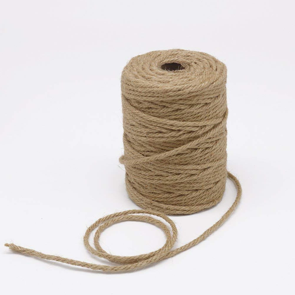 jijAcraft Jute Rope 1/3 inch, 33 Feet x 8mm Thick Jute Rope, Nautical Rope,  Heavy Duty Strong Jute Twine, Natural Thick Twine Rope for Crafts, Cat