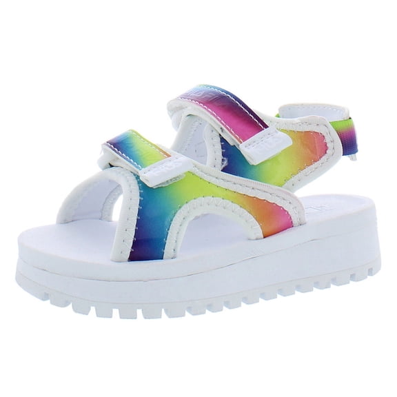 Fila Spot Eva Sandal Infant/Toddler Shoes Size 10, Color: White/Shocking Orange/Electric Purple