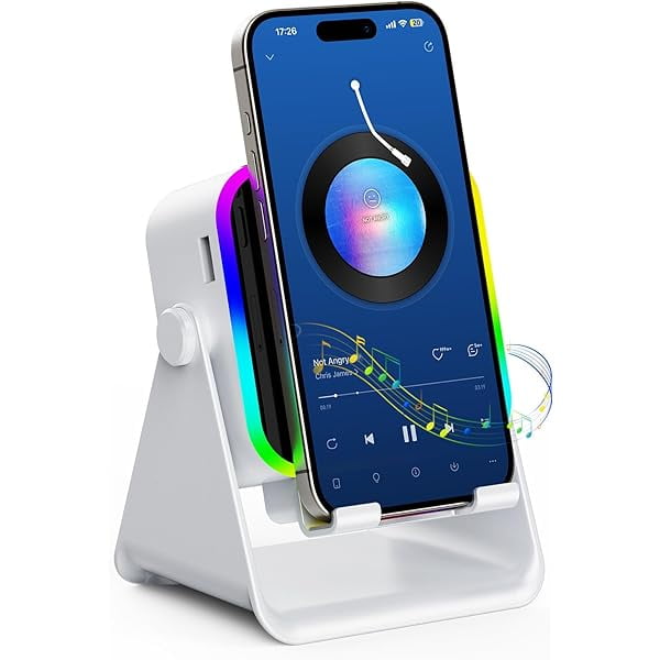 wonima11 Gifts for Men Women, 5 in 1 Wireless Induction Speaker, Bluetooth Speaker with Cell Phone Stand Compatible with iPhone iPad Android Tablet, Cool Gadgets Gifts for Birthday Christmas