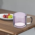 thumbnail image 4 of 8 Glass Coffee Mugs Glasses - Insulated Glassware with Large Espresso Latte Cappuccino or - Pink, 4 of 8